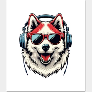 Kishu Ken Smiling DJ with Headphones and Sunglasses Posters and Art